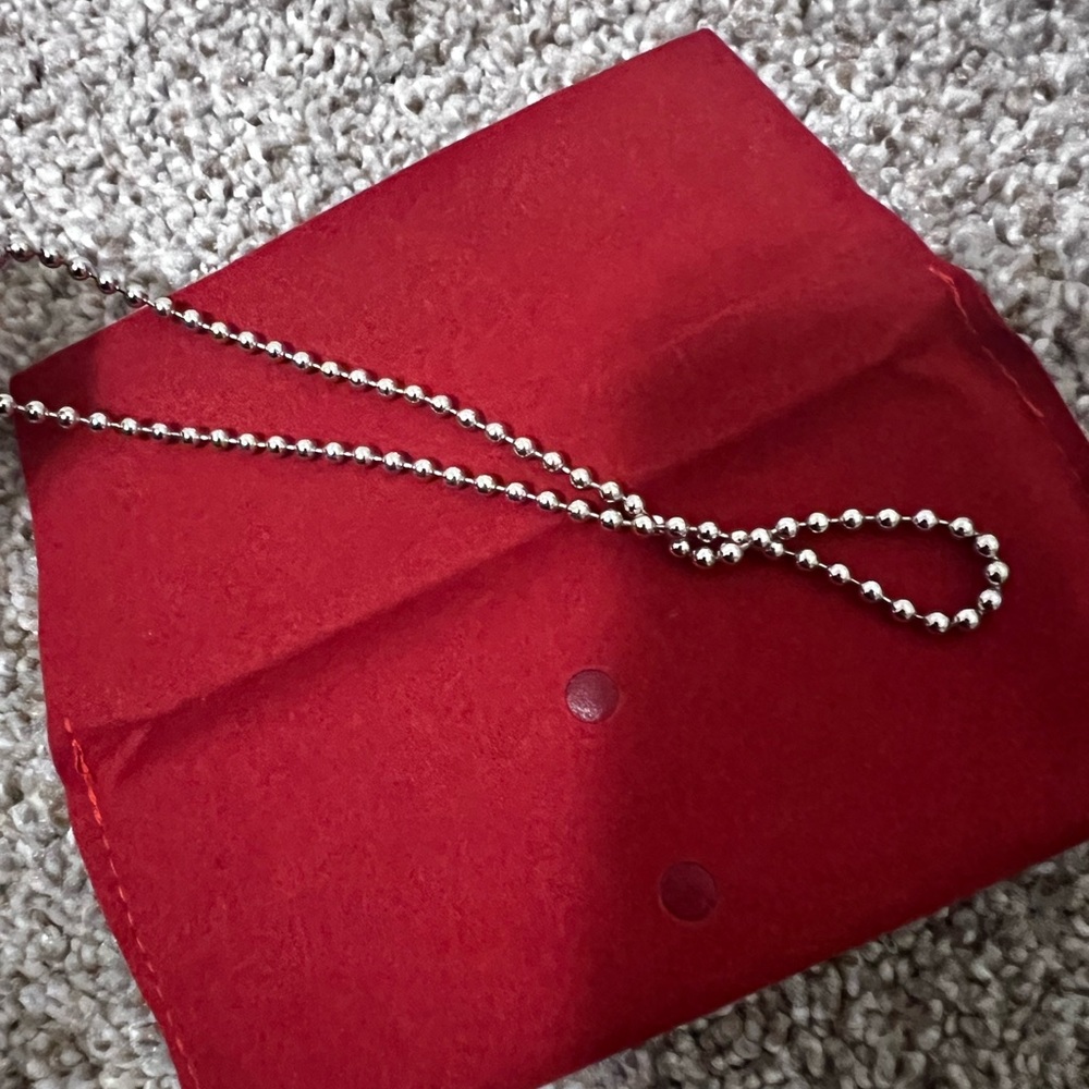 Silver ball chain choker necklace